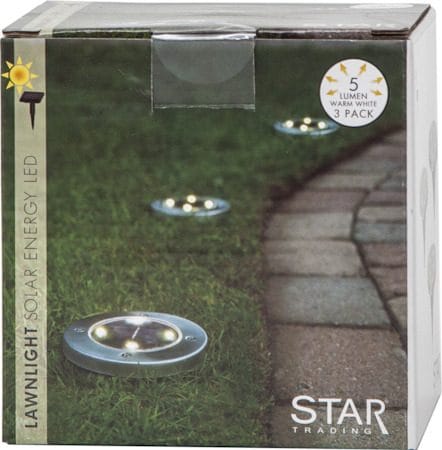 Lawnlight 3-pakning solcellespotlight 11,5 cm - sølv - Hagemøbler & utemiljø - Hagedekorasjon & utemiljø - Hagebelysning