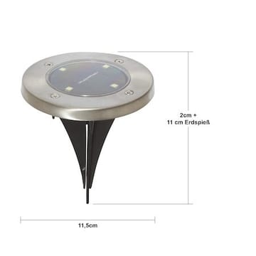 Lawnlight 3-pakning solcellespotlight 11,5 cm - sølv - Hagemøbler & utemiljø - Hagedekorasjon & utemiljø - Hagebelysning