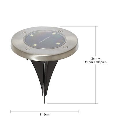 Lawnlight 3-pakning solcellespotlight 11,5 cm - sølv - Hagemøbler & utemiljø - Hagedekorasjon & utemiljø - Hagebelysning