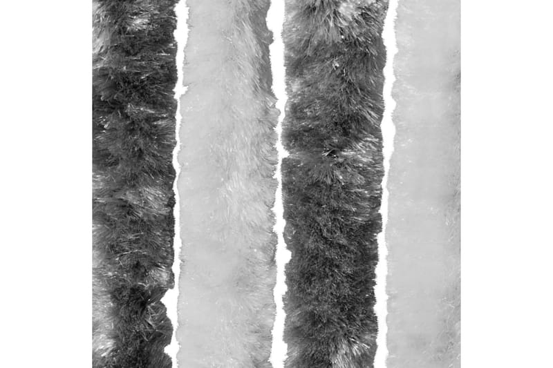 Insektgardin grå og hvit 56x200 cm chenille - Grå - Myggnett