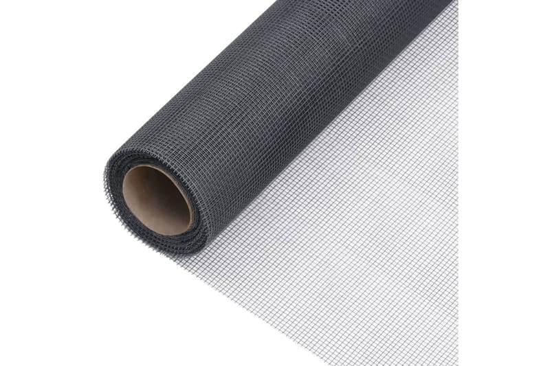 Nettingskjerm glassfiber 100x1000 cm grå - Grå - Myggnett