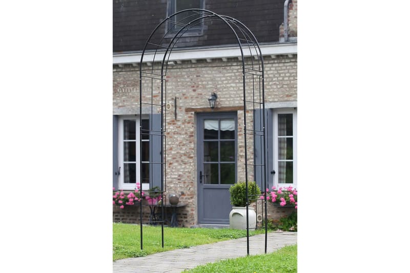 Nature Hagebue metall 229x38x113 cm svart -   - Rosebue