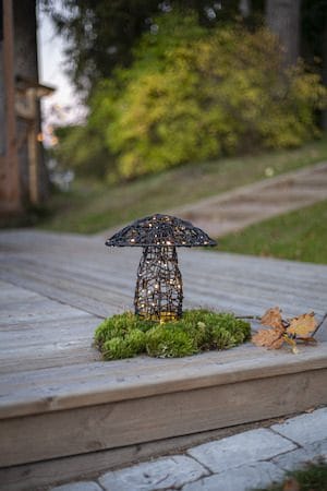 Otto utendørsdekorasjon med belysning 27 cm - svart - Hagemøbler & utemiljø - Hagedekorasjon & utemiljø - Hagefigurer & hagepynt