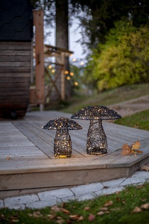 Otto utendørsdekorasjon med belysning 27 cm - svart - Hagemøbler & utemiljø - Hagedekorasjon & utemiljø - Hagefigurer & hagepynt