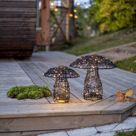 Otto utendørsdekorasjon med belysning 27 cm - svart - Hagemøbler & utemiljø - Hagedekorasjon & utemiljø - Hagefigurer & hagepynt