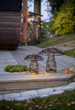 Otto utendørsdekorasjon med belysning 27 cm - svart - Hagemøbler & utemiljø - Hagedekorasjon & utemiljø - Hagefigurer & hagepynt
