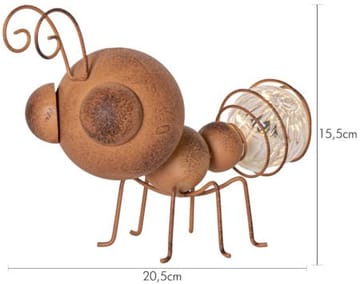 Oxida Ant Solcelledekorasjon 20,5 cm - rust - Hagemøbler & utemiljø - Hagedekorasjon & utemiljø - Hagebelysning