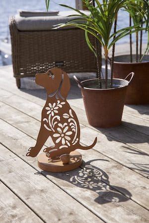 Oxidog Solcelledekorasjon 25 cm - rust - Hagemøbler & utemiljø - Hagedekorasjon & utemiljø - Hagebelysning