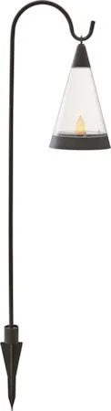 Pisa solcelledekorasjon 70 cm, svart og transparent