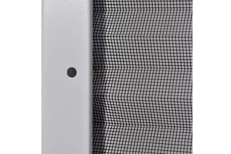 Plissert insektskjerm for vindu aluminium 80x120cm - Beige|Hvit - Myggnett