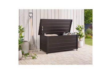 Låda Beliani Campalto Brun, 113x50x52 cm Brown - Hagemøbler & utemiljø - Utendørsoppbevaring - Puteoppbevaring - Puteboks & putekasse