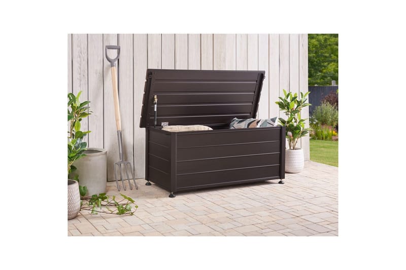 Låda Beliani Campalto Brun, 113x50x52 cm Brown - Hagemøbler & utemiljø - Utendørsoppbevaring - Puteoppbevaring - Puteboks & putekasse
