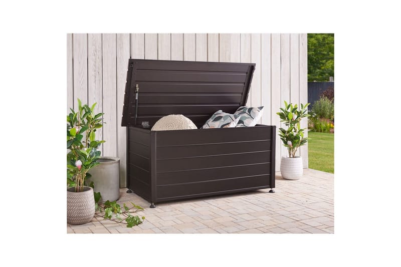 Låda Beliani Campalto Brun, 123x60x60 cm NO_BRAND Brown - Hagemøbler & utemiljø - Utendørsoppbevaring - Puteoppbevaring - Puteboks & putekasse