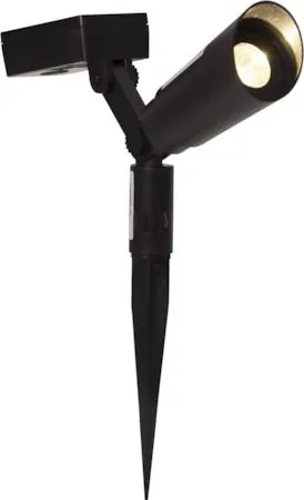Powerspot 2-pakning solcellespotlight 5 cm, svart