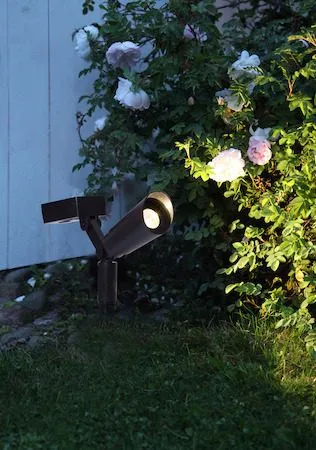Powerspot 2-pakning solcellespotlight 5 cm - svart - Hagemøbler & utemiljø - Hagedekorasjon & utemiljø - Hagebelysning