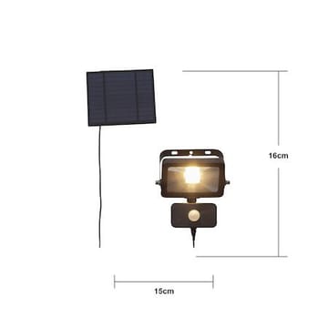 Powerspot solcellespotlight 15 cm - svart - Hagemøbler & utemiljø - Hagedekorasjon & utemiljø - Hagebelysning