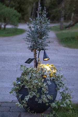 Powerspot solcellespotlight 6 cm - svart - Hagemøbler & utemiljø - Hagedekorasjon & utemiljø - Hagebelysning