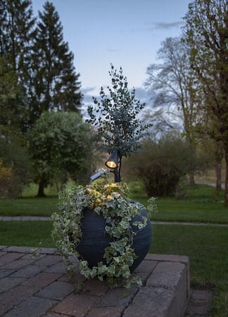 Powerspot solcellespotlight 6 cm - svart - Hagemøbler & utemiljø - Hagedekorasjon & utemiljø - Hagebelysning
