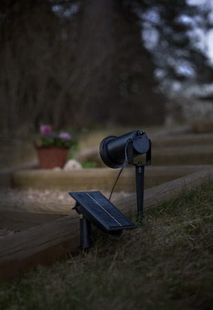 Powerspot solcellespotlight 9 cm - svart - Hagemøbler & utemiljø - Hagedekorasjon & utemiljø - Hagebelysning