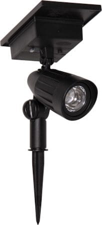 Powerspot Solcellespotlight 9 cm - svart - Hagemøbler & utemiljø - Hagedekorasjon & utemiljø - Hagebelysning