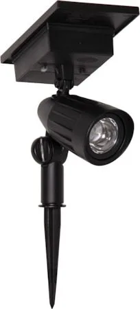 Powerspot Solcellespotlight 9 cm - svart - Hagemøbler & utemiljø - Hagedekorasjon & utemiljø - Hagebelysning