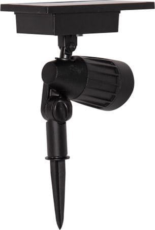 Powerspot Solcellespotlight 9 cm - svart - Hagemøbler & utemiljø - Hagedekorasjon & utemiljø - Hagebelysning