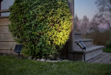 Powerspot solcellespotlight 9 cm - svart - Hagemøbler & utemiljø - Hagedekorasjon & utemiljø - Hagebelysning