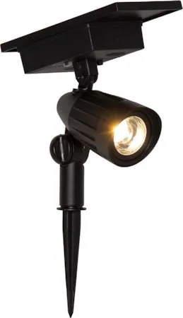 Powerspot Solcellespotlight 9 cm, svart