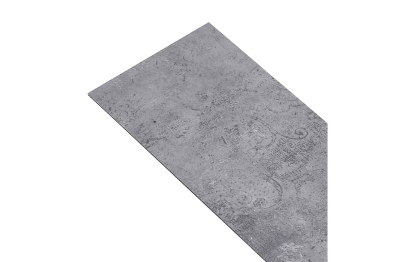 PVC gulvplanker 4,46 m² 3 mm selvklebende sementgrå - Terrassebord