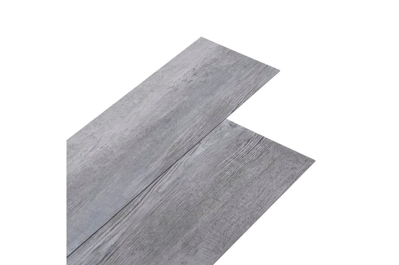 PVC-gulvplanker 5,02 m² 2 mm selvklebende matt tre grå - Terrassebord