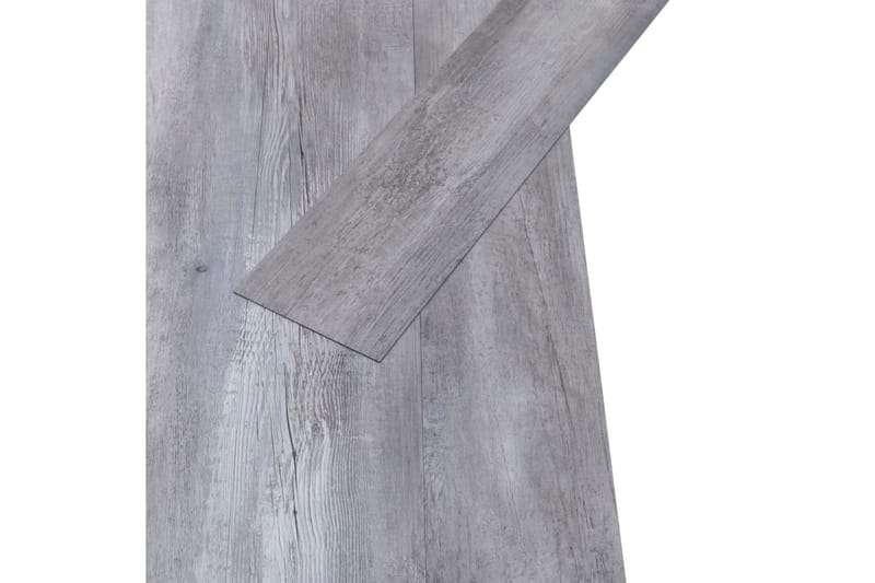 PVC-gulvplanker 5,02 m² 2 mm selvklebende matt tre grå - Terrassebord