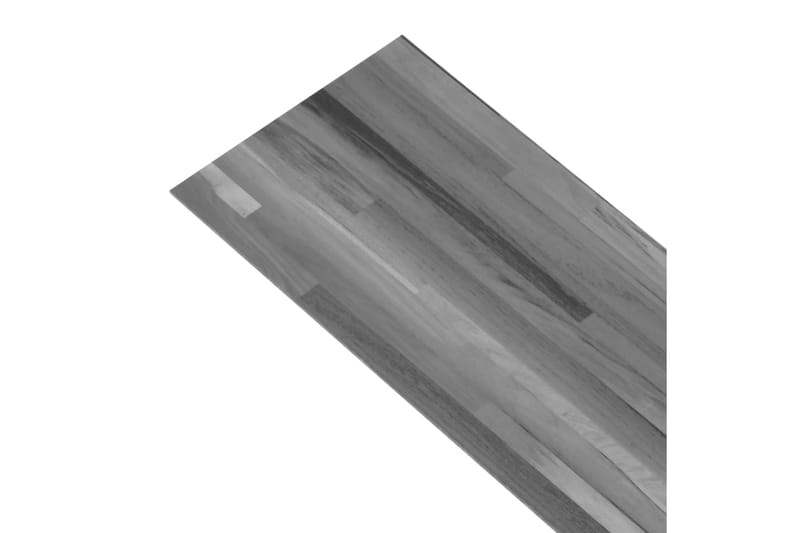 PVC-gulvplanker 5,02 m² 2 mm selvklebende stripet grå - Terrassebord