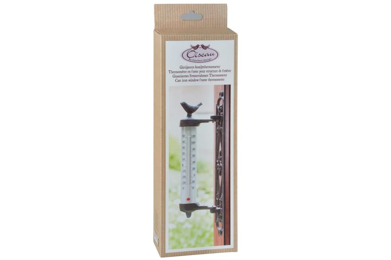 Esschert Design Veggtermometer brun støpejern BR20 -   - Utetermometer