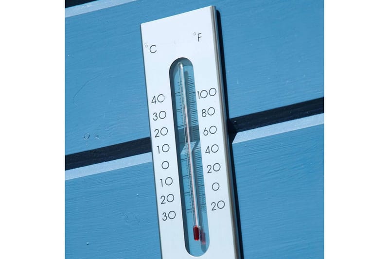 Nature Utendørs veggtermometer aluminium 7x1x23 cm - Utetermometer