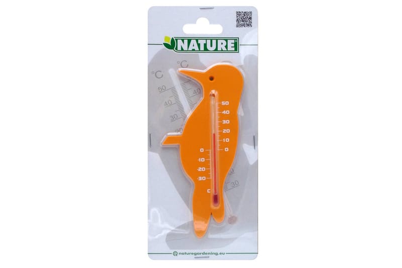 Nature Utendørs veggtermometer finkefugl oransje - Utetermometer