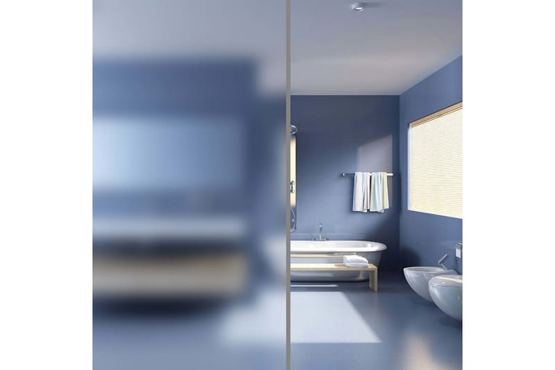 Rent frostet vindufolie mot innsyn melkeglass klebende 0,9x1 - Hvit - Vindufolie