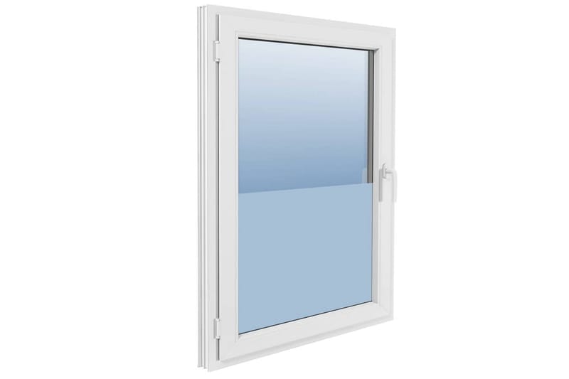 Rent frostet vindufolie mot innsyn melkeglass klebende 0,9x5 - Hvit - Vindufolie