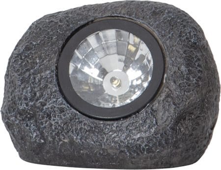 Rocky solcellespotlight 11 cm - grå - Hagemøbler & utemiljø - Hagedekorasjon & utemiljø - Hagebelysning