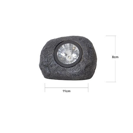 Rocky solcellespotlight 11 cm - grå - Hagemøbler & utemiljø - Hagedekorasjon & utemiljø - Hagebelysning
