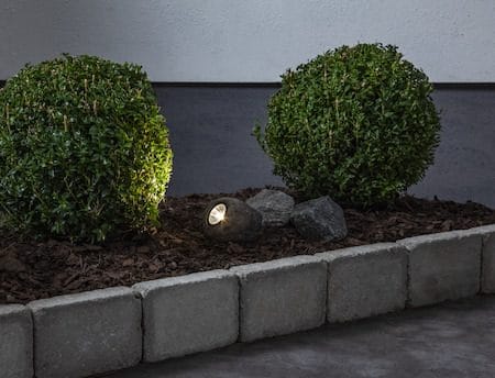 Rocky solcellespotlight 11 cm - grå - Hagemøbler & utemiljø - Hagedekorasjon & utemiljø - Hagebelysning