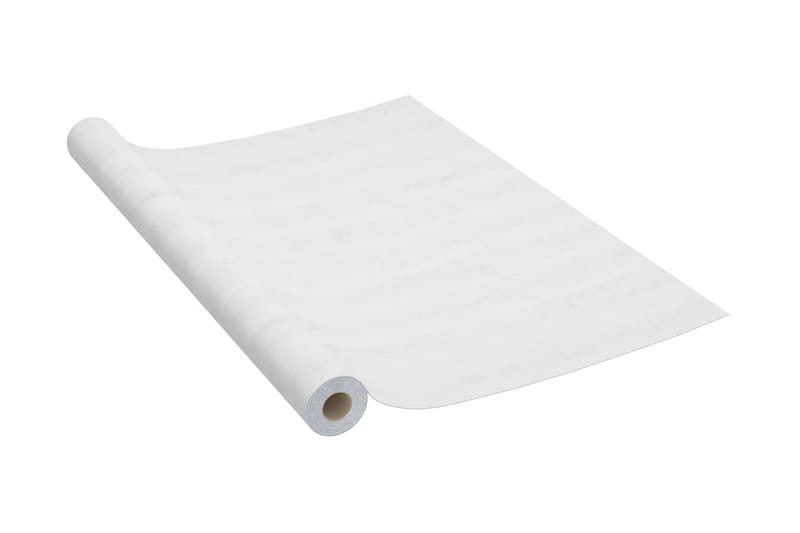 Selvklebende folie til møbler 500x90 cm PVC hvit trefarge - Hvit - Vindufolie