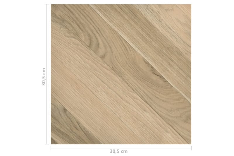 Selvklebende gulvplanker 20 stk PVC 1,86 m² brun stripet - Brun - Terrassebord