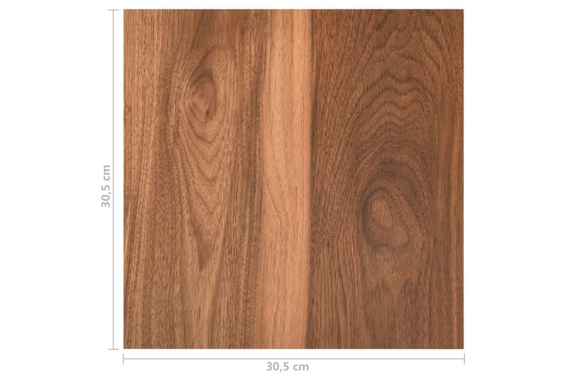 Selvklebende gulvplanker 20 stk PVC 1,86 m² brun - Brun - Terrassebord
