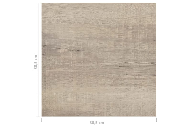 Selvklebende gulvplanker 20 stk PVC 1,86 m² gråbrun - Taupe - Terrassebord