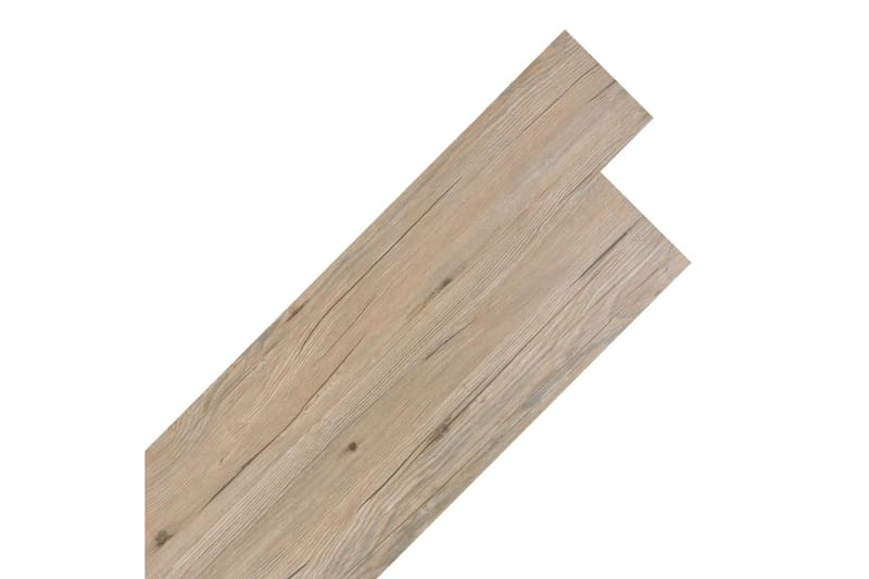 Selvklebende gulvplanker PVC 5,02 m² 2 mm brun eik - Beige - Terrassebord