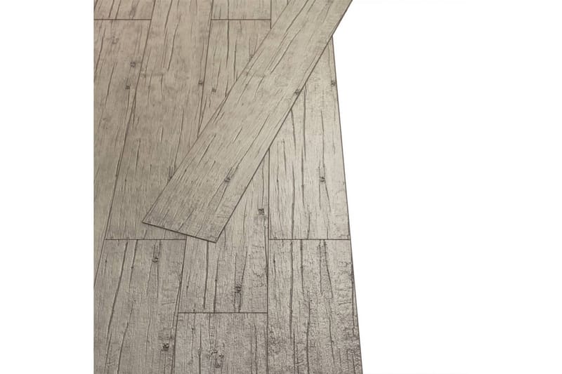 Selvklebende PVC gulvplanker 5,21 m�² 2 mm vasket eik - Beige - Terrassebord