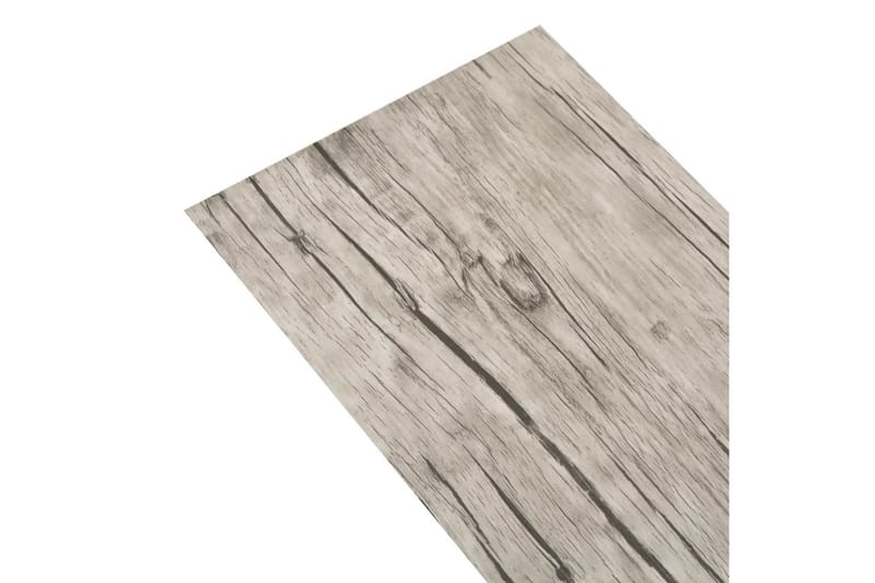 Selvklebende PVC gulvplanker 5,02 m² 2 mm vasket eik - Grå|Beige - Terrassebord