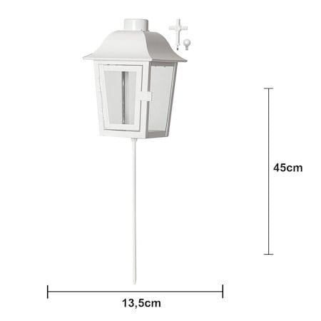 Serene lykt 13,5 cm - hvit - Hagemøbler & utemiljø - Hagedekorasjon & utemiljø - Hagebelysning