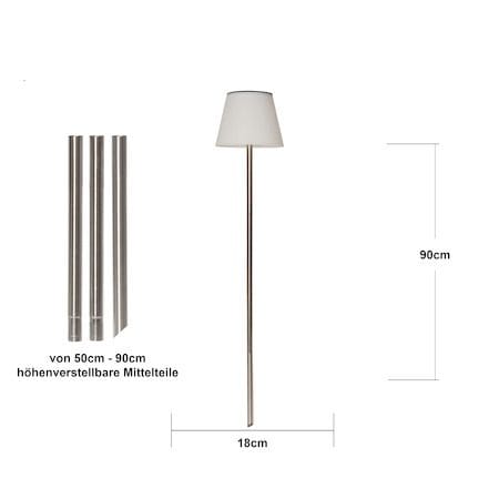 Solini solcellelampe 90 cm - hvit/sølv - Hagemøbler & utemiljø - Hagedekorasjon & utemiljø - Hagebelysning