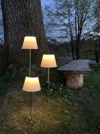 Solini solcellelampe 90 cm - hvit/sølv - Hagemøbler & utemiljø - Hagedekorasjon & utemiljø - Hagebelysning